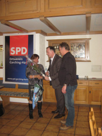 Blumen für die Referentin